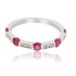 Ruby and Diamond Right Hand Ring in 14Kt White Gold