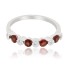 Alternating Garnet And Diamond Ring in 14kt White Gold