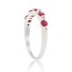 14kt White Gold Alternate Ruby And Diamond Ring