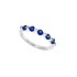 September Birthstone Sapphire Diamond Ring 14kt White Gold