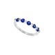 September Birthstone Sapphire Diamond Ring 14kt White Gold