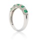 Emerald Diamond Right Hand Band Ring 14Kt White Gold