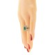 Emerald Diamond Halo Engagement Ring 10Kt White Gold