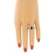 Natural Ruby Diamond Engagement Ring 10Kt White Gold