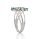 Emerald Diamond Right Hand Ring 14Kt White Gold