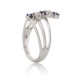 September Birthstone Sapphire Diamond Ring 14Kt White Gold