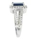 Sapphire Diamond Engagement Ring 14Kt Gold Emerald Cut