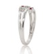 Ruby Diamond Right Hand Ring 14Kt White Gold