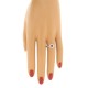 Ruby Diamond Right Hand Ring 14Kt White Gold, July Birthstone