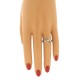 Emerald Diamond Right Hand Ring 14Kt White Gold