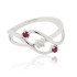 Ruby and Diamond Right Hand Ring 14Kt White Gold, July Birthstone