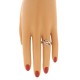 Ruby and Diamond Right Hand Ring 14Kt White Gold, July Birthstone