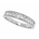 Cubic Zirconia Wedding Band Sterling Silver 1/2ct