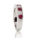 Alternate Ruby and Diamond Band 14Kt White Gold, Channel Set 