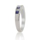 Princess Cut Blue Sapphire and Diamond Band 14Kt White Gold