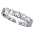 14kt White Gold Five Stone Genuine Diamond Wedding Band 1ct