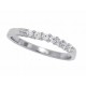 Seven Stone Cubic Zirconia Wedding Band Sterling Silver 1/4ct