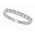 7 Stone Cubic Zirconia Wedding Band Sterling Silver 1/2cttw