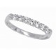 7 Stone Cubic Zirconia Wedding Band Sterling Silver 1/2cttw