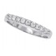 Cubic Zirconia Wedding Band Sterling Silver 