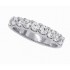 Cubic Zirconia Wedding Band Sterling Silver, Nine Stone, 1carat