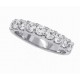 Cubic Zirconia Wedding Band Sterling Silver, Nine Stone, 1carat