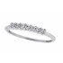 Cubic Zirconia Wedding Band Sterling Silver 