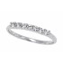 7 Stone Cubic Zirconia Wedding Band Sterling Silver 0.28ct