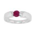Natural Ruby Birthstone Band Ring in Sterling Silver
