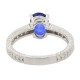 Natural Sapphire Diamond Engagement Ring in 14Kt White Gold