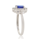 Natural Sapphire Diamond Halo Engagement Ring 14Kt Gold