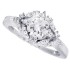 Cubic Zirconia Solitaire Engagement Ring Sterling Silver 