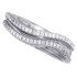 Cubic Zirconia Wedding Band Sterling Silver 