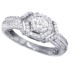 Cubic Zirconia Engagement Ring Sterling Silver Rhodium Plated