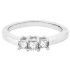 Princess Cut Diamond Three Stone Ring 14Kt White Gold 1/4ct
