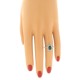 Emerald Cut Genuine Emerald Diamond Halo Ring 14Kt White Gold