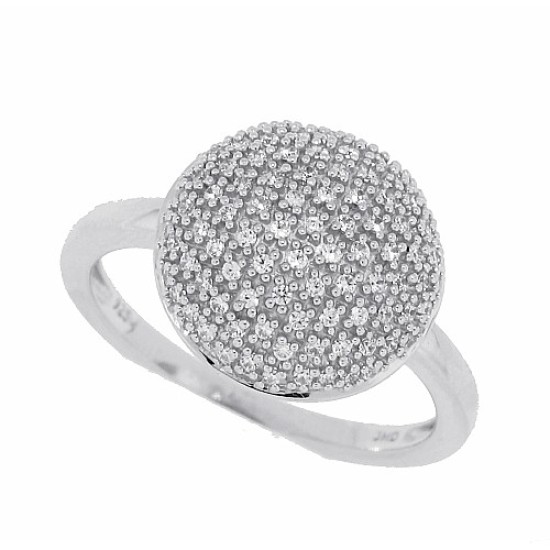 Cubic Zirconia Fashion Ring Sterling Silver 