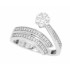 Cubic Zirconia Cluster Fashion Ring Sterling Silver 