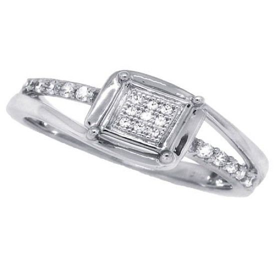 Cubic Zirconia Fashion Ring Sterling Silver 