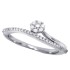 Cubic Zirconia Right Hand Fashion Ring Sterling Silver 
