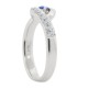 Sapphire and Diamond Right Hand Ring 14Kt White Gold