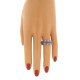 Sapphire and Diamond Right Hand Band 14Kt White Gold