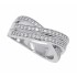 Cubic Zirconia Bypass Band Sterling Silver 