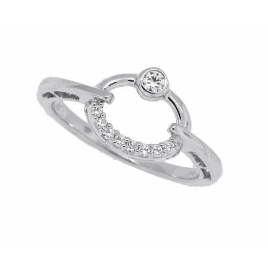 Cubic Zirconia Fashion Ring Sterling Silver 