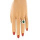 Emerald Cut Genuine Emerald Diamond Engagement Ring 14Kt Gold