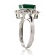 Emerald Cut Genuine Emerald Diamond Engagement Ring 14Kt Gold