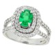 Lab Created Emerald Swarovski Zirconia Ring Sterling Silver