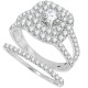 1.55 ct.t.w.Genuine Diamond Wedding Set 14Kt White Gold