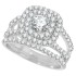 1.55 ct.t.w.Genuine Diamond Wedding Set 14Kt White Gold