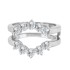 Cubic Zirconia Halo Ring Wrap in Sterling Silver